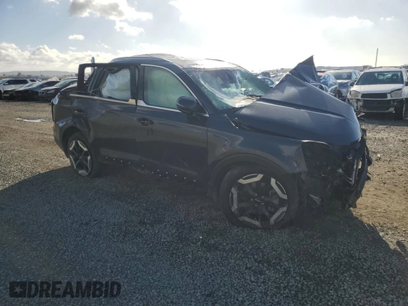 2025 Kia Telluride EX with VIN 5XYP34GC9SG576681, listed as a Copart auction lot 48083105 with Not Provided miles and Salvage Title. Bid and sale history available at DreamBid. Image 4.