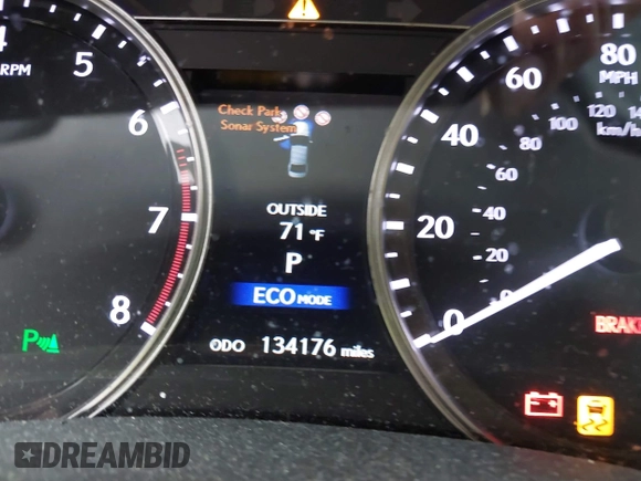 2013 Lexus GS with VIN JTHBE1BL8D5017689, listed as a IAAI auction lot 41867793 with 134,176 mi miles. Bid and sale history available at carsss.com. Image 16.