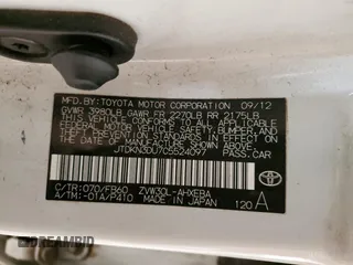 2012 Toyota Prius One with VIN JTDKN3DU7C5524097, listed as a Copart auction lot 49302795 with 147,399 mi miles and Salvage Title. Bid and sale history available at carsss.com. Image 14.