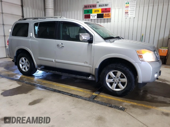2008 Nissan Armada SE z VIN 5N1AA08C08N618736, wystawiony jako Copart lot #49589795 z przebiegiem 195 002 mil mil oraz Szkoda całkowita • Salvage title. Historia ofert i sprzedaży dostępna na DreamBid. Obrazek 4.