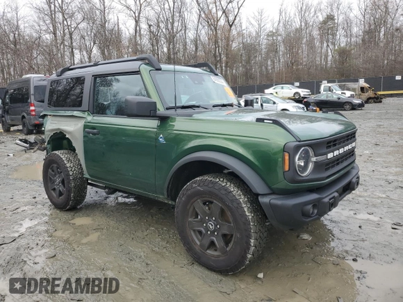 2024 Ford Bronco Black Diamond with VIN 1FMDE1AH1RLA36378, listed as a Copart auction lot 84900334 with 9,214 mi miles and Salvage title. Bid and sale history available at DreamBid. Image 4.