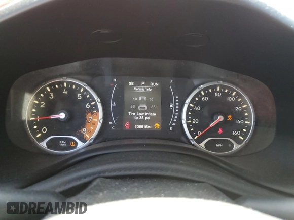 2018 Jeep Renegade Sport with VIN ZACCJBAB9JPH14873, listed as a Copart auction lot 58444785 with 106,816 mi miles and Salvage title. Bid and sale history available at DreamBid. Image 9.