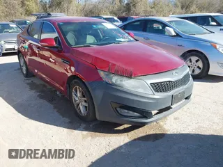2013 Kia Optima LX with VIN 5XXGM4A70DG252227, listed as a IAAI auction lot 41808243 with 180,732 mi miles. Bid and sale history available at carsss.com. Image 1.
