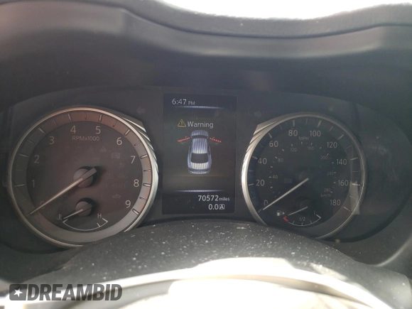 2021 Infiniti Q50 Signature Edition with VIN JN1EV7CP0MM704189, listed as a Copart auction lot 58651135 with 70,572 mi miles and Non repairable. Bid and sale history available at DreamBid. Image 9.