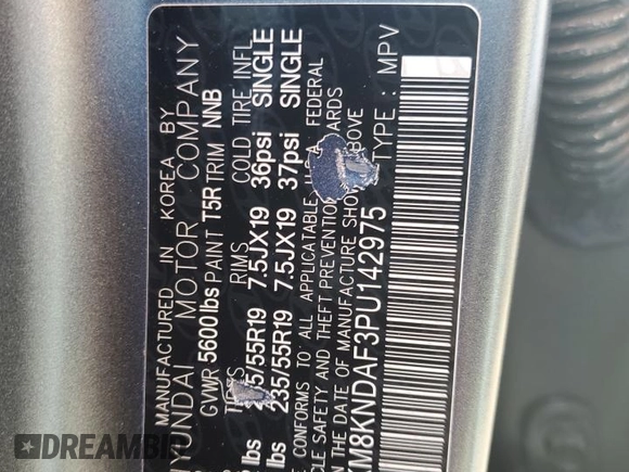 2023 Hyundai Ioniq 5 SEL with VIN KM8KNDAF3PU142975, listed as a Copart auction lot 53334005 with 33,244 mi miles and Salvage title. Bid and sale history available at DreamBid. Image 13.