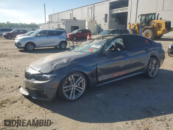 2019 BMW 4 Series 430i xDrive z VIN WBA4J3C59KBL05590, wystawiony jako Copart lot #57723065 z przebiegiem Nie podano mil oraz Szkoda całkowita • Salvage title. Historia ofert i sprzedaży dostępna na DreamBid. Obrazek 1.