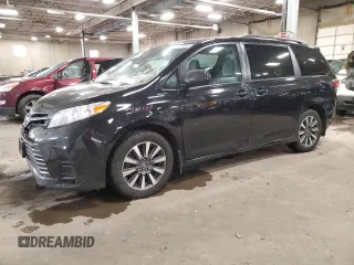 2018 Toyota Sienna LE with VIN 5TDJZ3DC7JS205622, listed as a Copart auction lot 37361044 with 50,162 mi miles and Salvage title. Bid and sale history available at DreamBid. Image 1.
