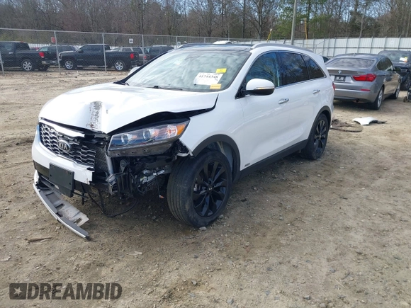 2020 Kia Sorento EX V6 with VIN 5XYPHDA50LG706330, listed as a IAAI auction lot 41744348 with 45,629 mi miles. Bid and sale history available at carsss.com. Image 2.