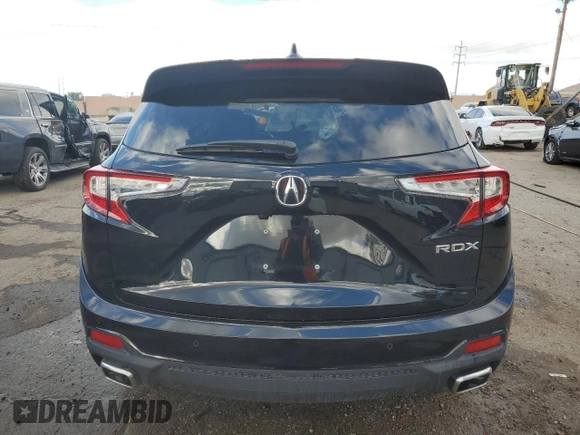 2023 Acura RDX Technology with VIN 5J8TC1H52PL002398, listed as a Copart auction lot 78866454 with 9,797 mi miles and Salvage title. Bid and sale history available at DreamBid. Image 6.