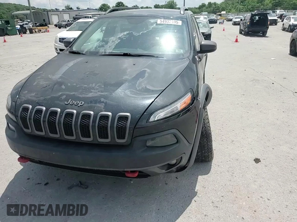 2015 Jeep Cherokee Trailhawk with VIN 1C4PJMBS7FW577826, listed as a Copart auction lot 54933105 with 163,751 mi miles and Clean title. Bid and sale history available at DreamBid. Image 14.