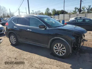 2017 Nissan Rogue SV with VIN KNMAT2MV7HP576328, listed as a Copart auction lot 50885585 with 92,915 mi miles and Salvage Title. Bid and sale history available at carsss.com. Image 4.