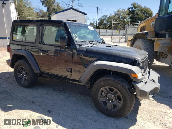 2024 Jeep Wrangler Sport S with VIN 1C4PJXAN3RW366785, listed as a Copart auction lot 87094754 with 3,109 mi miles and Salvage title. Bid and sale history available at DreamBid. Image 4.