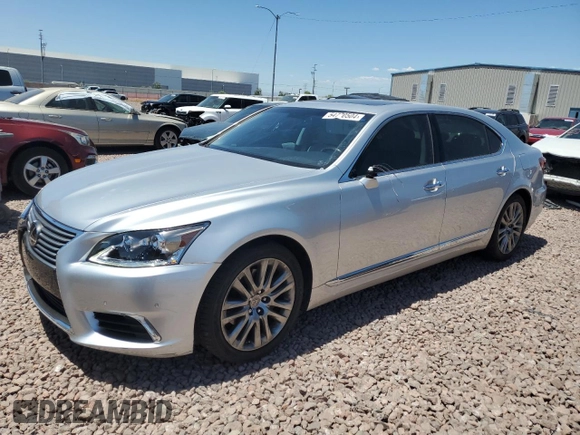2014 Lexus LS 460 L with VIN JTHGL5EF5E5052815, listed as a Copart auction lot 54770504 with 32,567 mi miles and Salvage title. Bid and sale history available at DreamBid. Image 1.