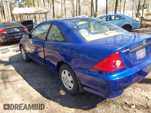 2005 Honda Civic Cpe VP SSRS with VIN 1HGEM22315L014462, listed as a IAAI auction lot 41821827 with 161,394 mi miles. Bid and sale history available at carsss.com. Image 3.