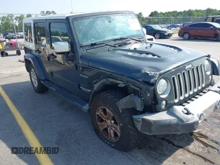 2017 Jeep Wrangler Unlimited Sahara with VIN 1C4HJWEG3HL648158, listed as a IAAI auction lot 42416132 with 95,954 mi miles and . Bid and sale history available at DreamBid. Image 6.