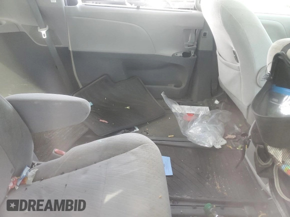 2017 Toyota Sienna LE with VIN 5TDJZ3DC3HS155344, listed as a Copart auction lot 46488255 with 0 mi miles and Salvage Title. Bid and sale history available at carsss.com. Image 11.