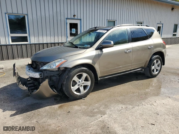 2003 Nissan Murano SL with VIN JN8AZ08T33W117442, listed as a Copart auction lot 74665824 with 177,858 mi miles and Salvage Title. Bid and sale history available at carsss.com. Image 1.