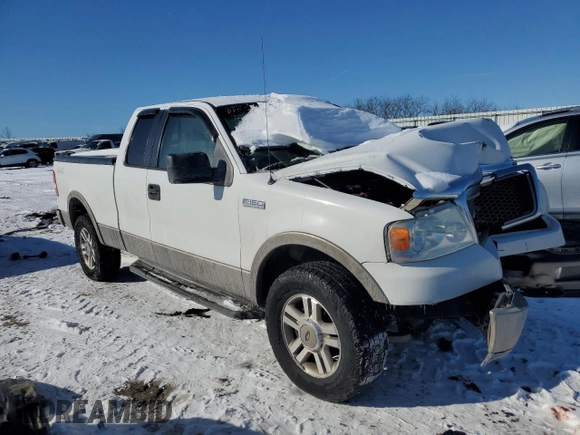 2005 Ford F-150 XLT with VIN 1FTPX14555NA48125, listed as a Copart auction lot 46129885 with 203,695 mi miles and Salvage Title. Bid and sale history available at carsss.com. Image 4.