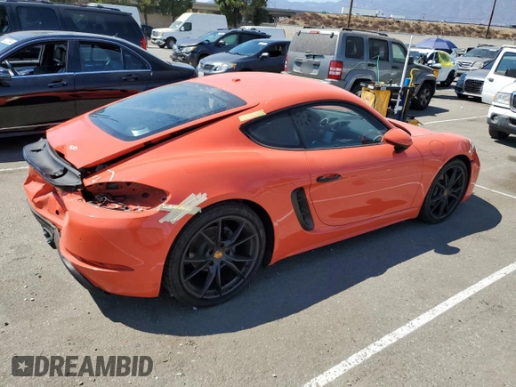 2021 Porsche 718 Cayman z VIN WP0AA2A87MS260522, wystawiony jako Copart lot #70483854 z przebiegiem 5 117 mil mil oraz Szkoda całkowita • Salvage title. Historia ofert i sprzedaży dostępna na DreamBid. Obrazek 3.