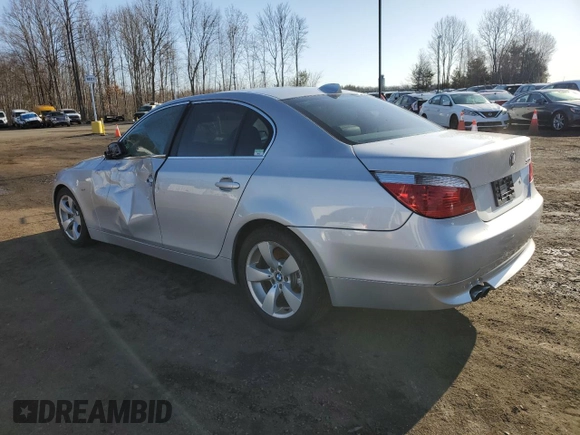 2006 BMW 5 Series 530i with VIN WBANE73526CM30060, listed as a Copart auction lot 49921775 with 168,962 mi miles and Salvage Title. Bid and sale history available at carsss.com. Image 2.