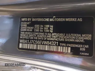 2014 BMW 2 Series M235i with VIN WBA1J7C56EVW84321, listed as a IAAI auction lot 41341382 with 158,444 mi miles and . Bid and sale history available at carsss.com. Image 9.