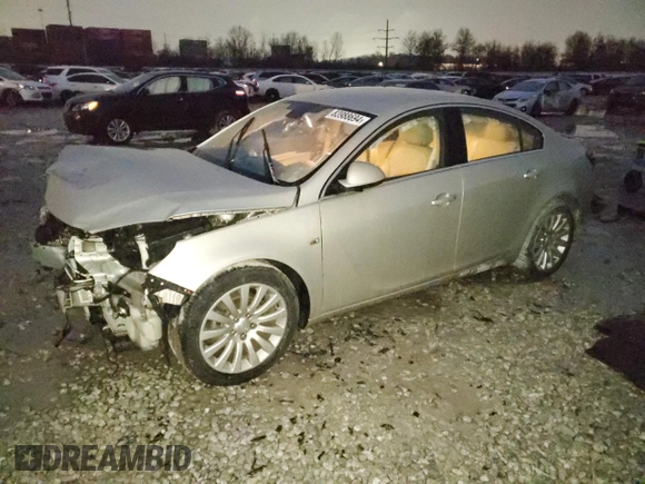 2011 Buick Regal CXL RL3 with VIN 2G4GR5EC7B9179632, listed as a Copart auction lot 83988694 with 0 mi miles and Salvage Title. Bid and sale history available at carsss.com. Image 1.