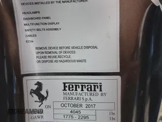 2018 Ferrari 488 z VIN ZFF80AMA6J0231516, wystawiony jako Copart lot #79886954 z przebiegiem Nie podano mil oraz Szkody całkowita. Historia ofert i sprzedaży dostępna na DreamBid. Obrazek 12.