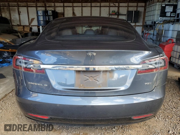 2017 Tesla Model S 100D with VIN 5YJSA1E20HF198419, listed as a Copart auction lot 61481605 with 52,853 mi miles and Salvage title. Bid and sale history available at DreamBid. Image 6.