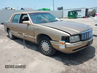 1999 Cadillac DeVille z VIN 1G6KD54Y2XU788781, wystawiony jako IAAI lot #42390531 z przebiegiem 180 328 mil mil oraz . Historia ofert i sprzedaży dostępna na DreamBid. Obrazek 1.