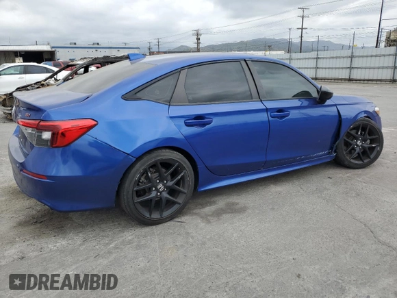 2022 Honda Civic Si with VIN 2HGFE1E51NH471195, listed as a Copart auction lot 53160375 with 26,032 mi miles and Salvage Title. Bid and sale history available at DreamBid. Image 3.