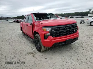 2024 Chevrolet Silverado 1500 Custom with VIN 1GCPABEK9RZ386105, listed as a Copart auction lot 45784925 with 6,080 mi miles and Salvage Title. Bid and sale history available at DreamBid. Image 10.
