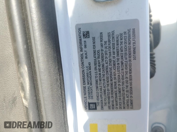 2020 GMC Sierra 2500HD SLT z VIN 1GT49NEY3LF132884, wystawiony jako Copart lot #45760305 z przebiegiem Nie podano mil oraz Szkoda całkowita • Salvage title. Historia ofert i sprzedaży dostępna na DreamBid. Obrazek 12.