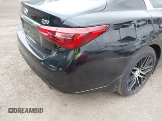 2018 Infiniti Q50 3.0t LUXE with VIN JN1EV7AR3JM438408, listed as a IAAI auction lot 42196488 with 134,519 mi miles. Bid and sale history available at carsss.com. Image 6.