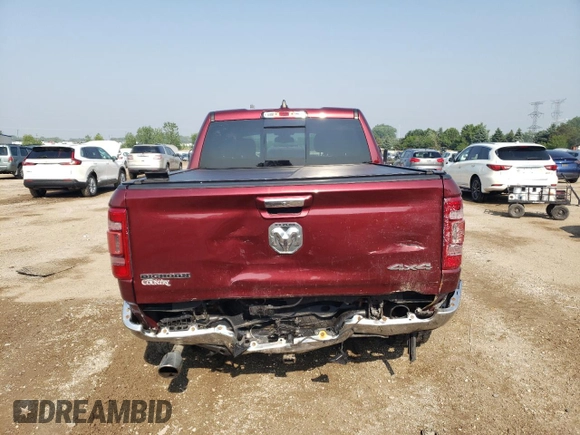 2019 Ram 1500 Big Horn z VIN 1C6SRFFT8KN614181, wystawiony jako Copart lot #59355085 z przebiegiem 125 995 mil mil oraz Szkoda całkowita • Salvage title. Historia ofert i sprzedaży dostępna na DreamBid. Obrazek 6.