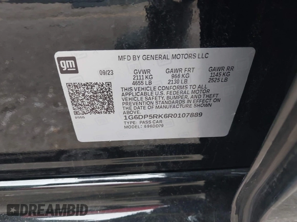 2024 Cadillac CT5 Sport z VIN 1G6DP5RK6R0107889, wystawiony jako IAAI lot #41030732 z przebiegiem Nie podano mil oraz . Historia ofert i sprzedaży dostępna na DreamBid. Obrazek 9.