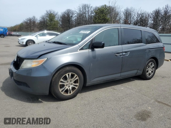 2013 Honda Odyssey EX-L with VIN 5FNRL5H67DB016806, listed as a Copart auction lot 53340445 with 141,067 mi miles and Salvage Title. Bid and sale history available at carsss.com. Image 1.