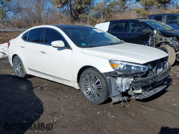 2016 Kia Cadenza Premium with VIN KNALN4D7XG5211147, listed as a IAAI auction lot 41452434 with 108,443 mi miles and . Bid and sale history available at DreamBid. Image 1.