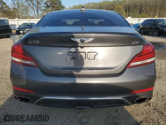 2019 Genesis G70 3.3T Advanced with VIN KMTG34LE2KU016914, listed as a Copart auction lot 51551635 with 56,671 mi miles and Salvage Title. Bid and sale history available at carsss.com. Image 6.