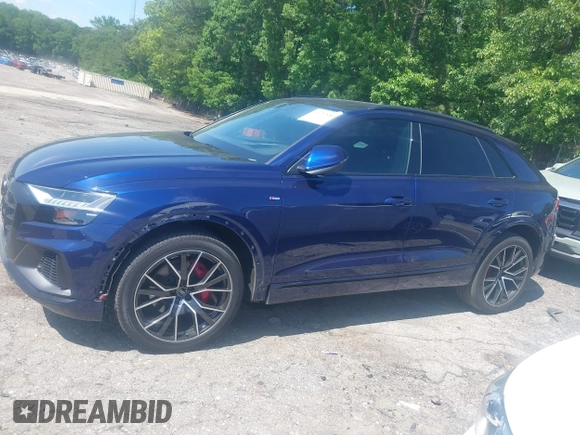 2021 Audi Q8 Premium Plus with VIN WA1EVAF12MD032292, listed as a IAAI auction lot 42175561 with 40,250 mi miles and . Bid and sale history available at DreamBid. Image 14.
