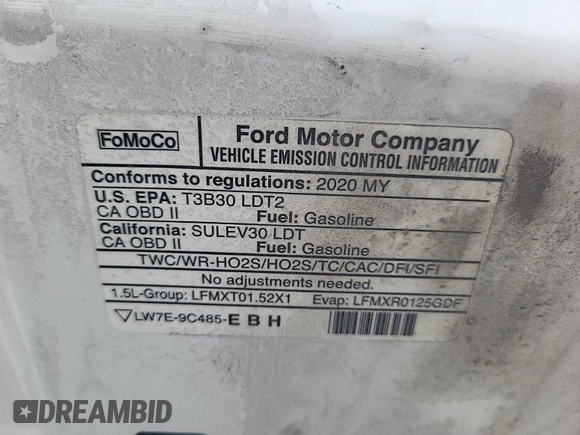 2020 Ford Escape SE with VIN 1FMCU9G63LUB84469, listed as a IAAI auction lot 42547664 with 58,786 mi miles and . Bid and sale history available at DreamBid. Image 3.