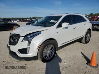 2023 Cadillac XT5 FWD Premium Luxury with VIN 1GYKNCRS7PZ150378, listed as a Copart auction lot 84757014 with 21,631 mi miles and Salvage Title. Bid and sale history available at carsss.com. Image 1.
