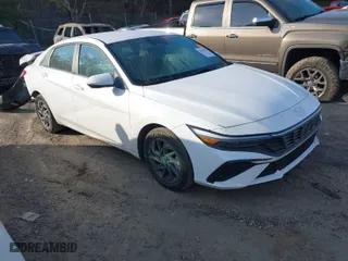 2024 Hyundai Elantra SEL with VIN KMHLM4DG4RU681037, listed as a IAAI auction lot 41662196 with 10,390 mi miles. Bid and sale history available at carsss.com. Image 1.