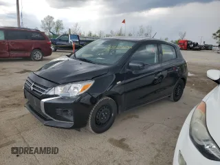 2021 Mitsubishi Mirage ES z VIN ML32AUHJ3MH001745, wystawiony jako Copart lot #54017275 z przebiegiem 80 090 mil mil oraz Szkoda całkowita • Salvage title. Historia ofert i sprzedaży dostępna na DreamBid. Obrazek 1.