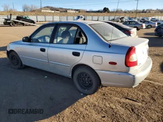 2002 Hyundai Accent GL with VIN KMHCG45C52U313944, listed as a Copart auction lot 82922304 with 190,208 mi miles and Non Repairable. Bid and sale history available at carsss.com. Image 2.