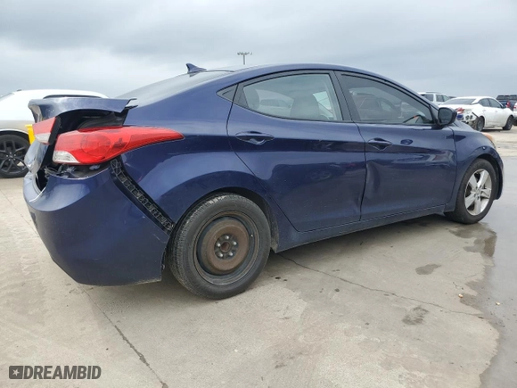 2013 Hyundai Elantra GLS PZEV with VIN 5NPDH4AE9DH348254, listed as a Copart auction lot 47541245 with 178,074 mi miles and Salvage Title. Bid and sale history available at carsss.com. Image 3.