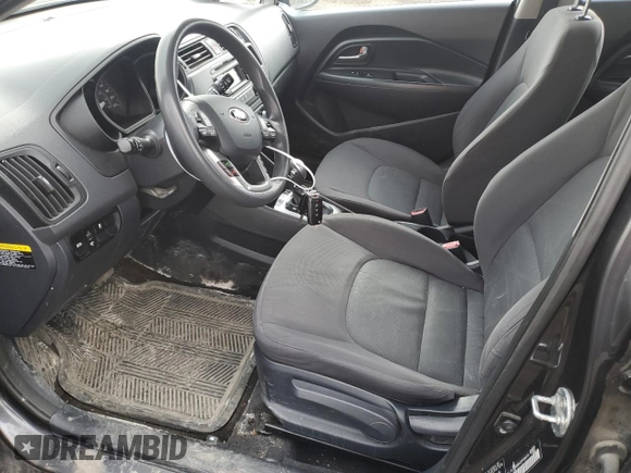 2015 Kia Rio LX with VIN KNADM5A31F6981115, listed as a Copart auction lot 49988525 with 195,373 mi miles and Salvage Title. Bid and sale history available at carsss.com. Image 7.