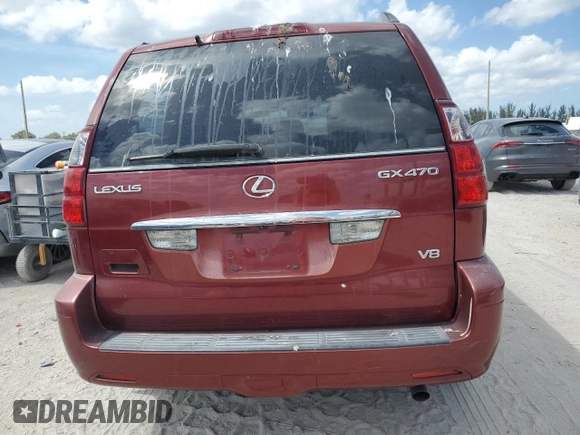 2008 Lexus GX 470 with VIN JTJBT20X980160976, listed as a Copart auction lot 55425535 with 109,689 mi miles and Clean Title. Bid and sale history available at carsss.com. Image 6.
