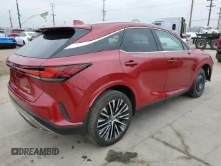 2023 Lexus RX with VIN 2T2BBMCA9PC014179, listed as a Copart auction lot 55597415 with 9,525 mi miles and Salvage Title. Bid and sale history available at carsss.com. Image 3.