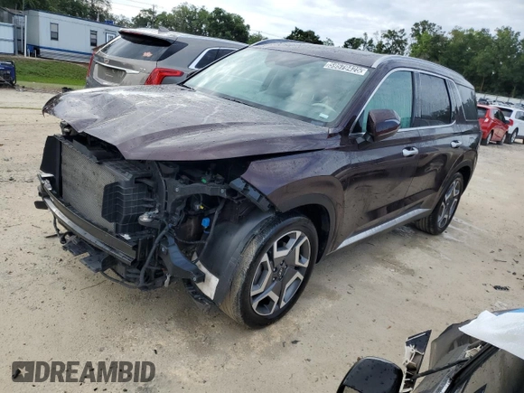2024 Hyundai Palisade Limited z VIN KM8R5DGEXRU720618, wystawiony jako Copart lot #59579425 z przebiegiem 44 072 mil mil oraz Czysty tytuł • Clean title. Historia ofert i sprzedaży dostępna na DreamBid. Obrazek 1.
