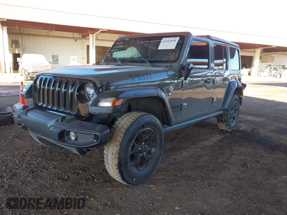 2021 Jeep Wrangler Unlimited Sport S with VIN 1C4HJXDG5MW695014, listed as a IAAI auction lot 41692838 with 66,247 mi miles and . Bid and sale history available at DreamBid. Image 17.